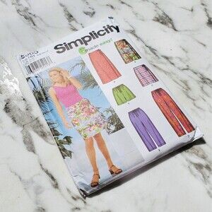 2000s Sewing Pattern Wrap Skirt + Pants Each in 3 Lengths - Size 6, 8, 10, 12